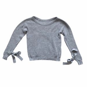 Off the Shoulder Knit Grey Sweater